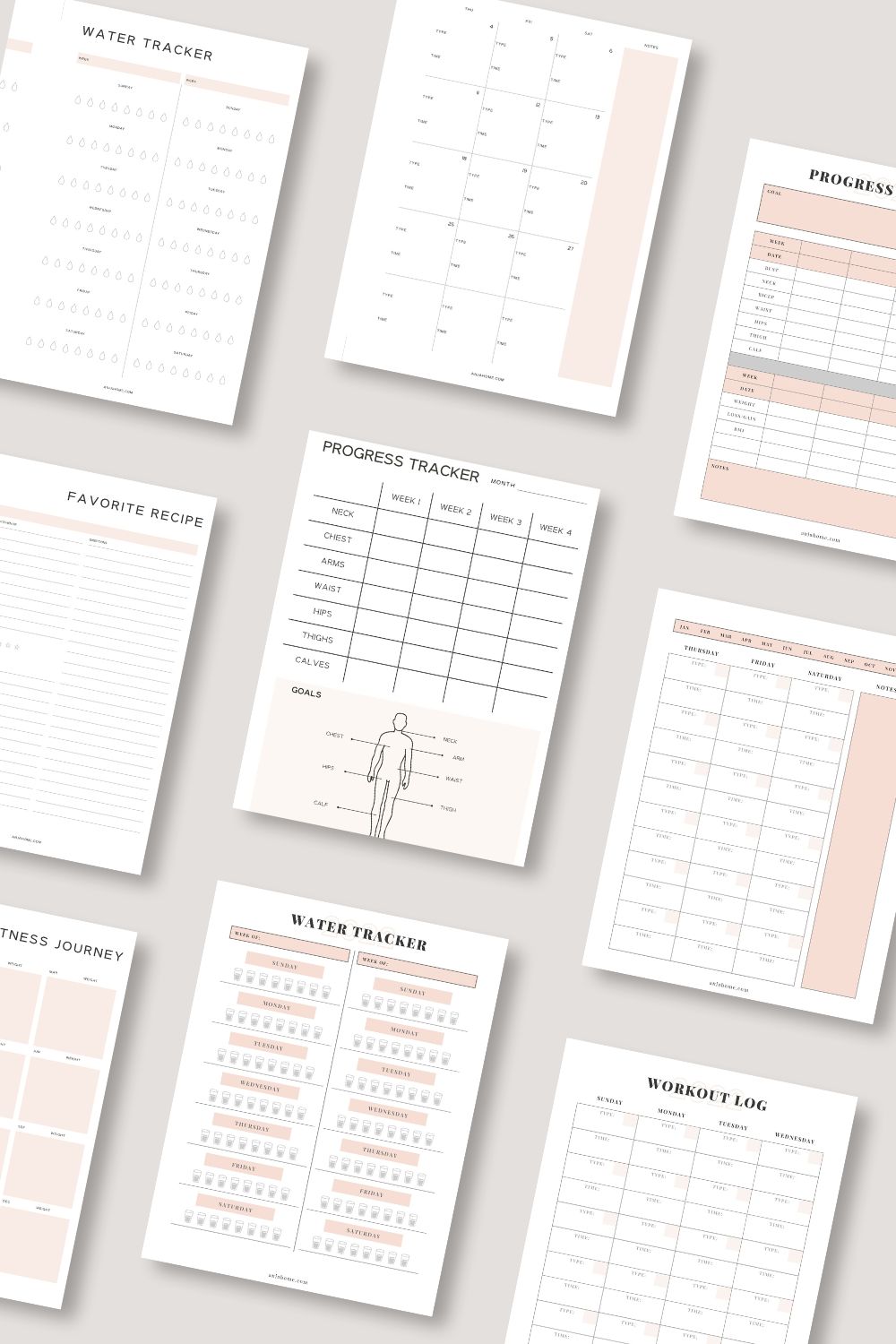 free fitness journal printables workout planner - anjahome